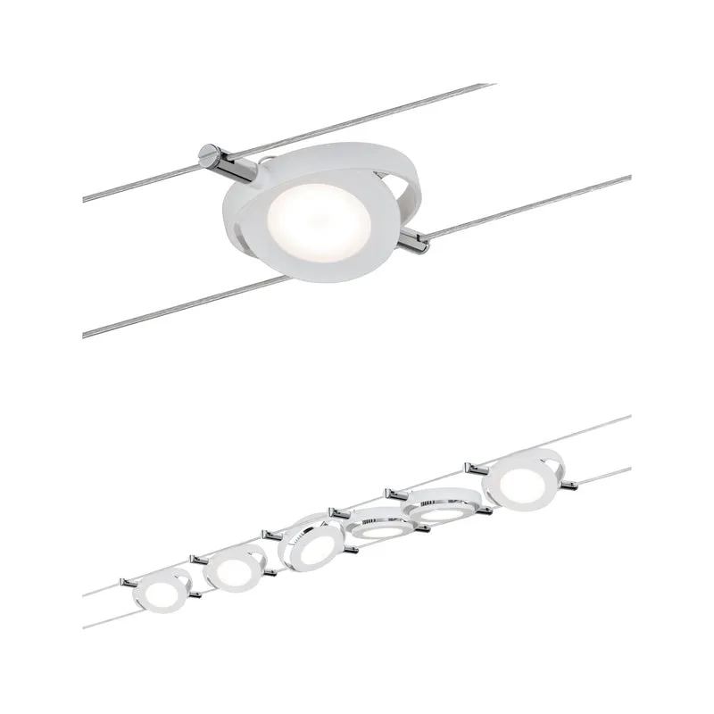 Paulmann Wire Systems DC LED Set RoundMac 6x4W Weiß matt 230V/12V DC 36VA Metall