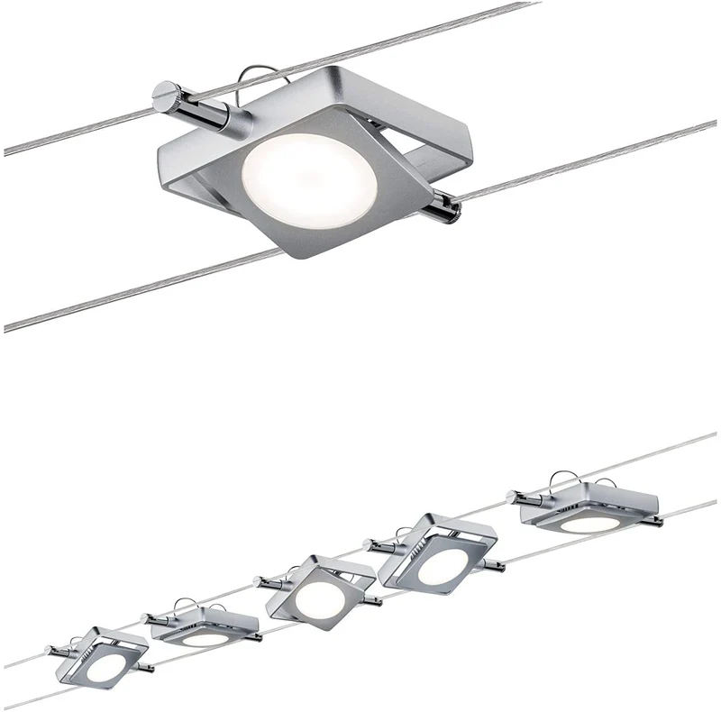 Paulmann Wire Systems DC Set MacLED 5x4W Chrom matt 230V/12V DC 36VA Metall