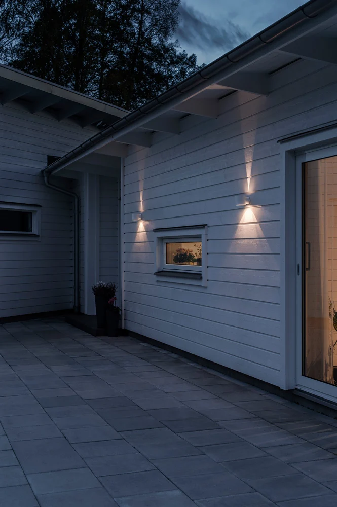 Konstsmide Halogenspot Modena weiss, rund, klares Glas