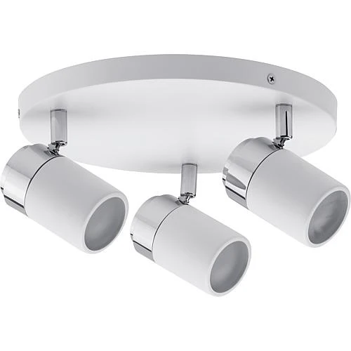 Paulmann Spotlight Zyli IP44 Rondell max 3x10W GU10 Weiß/Chrom 230V Metall