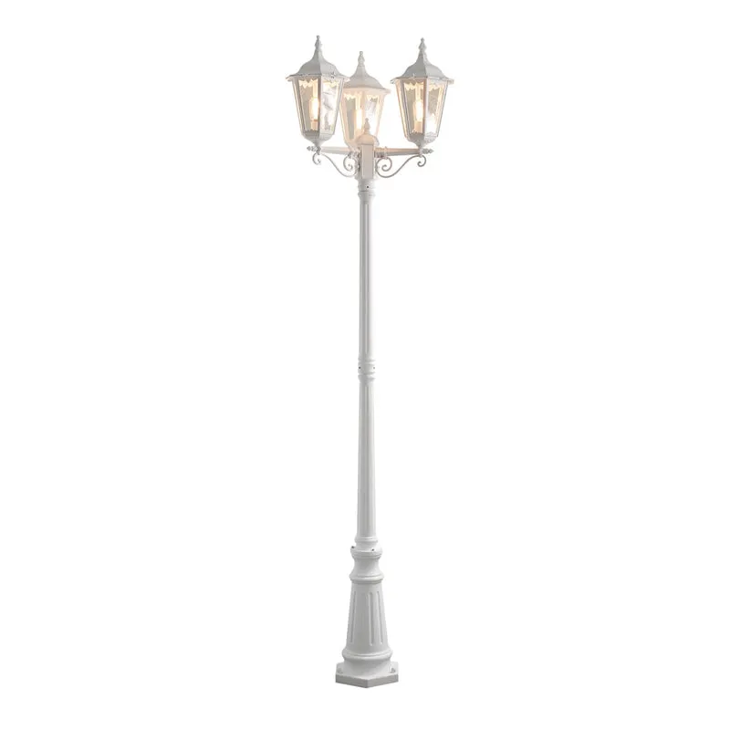 Konstsmide Stehleuchte Firenze, weiss matt, 3. flg. , klares Glas