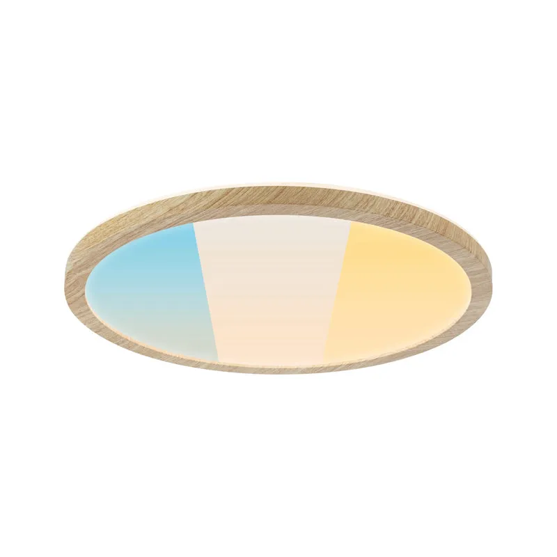 Paulmann LED Panel Atria Shine IP44 rund 298mm 14,8W 2250lm 3000 - 6500K Holzoptik