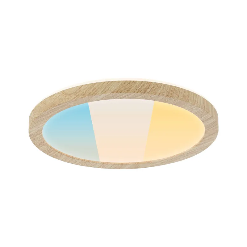 Paulmann LED Panel Atria Shine IP44 rund 190mm 7,6W 1100lm 3000 - 6500K Holzoptik