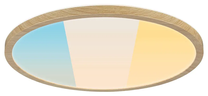 Paulmann LED Panel Atria Shine IP44 rund 398mm 20,8W 2800lm White Switch Holzoptik