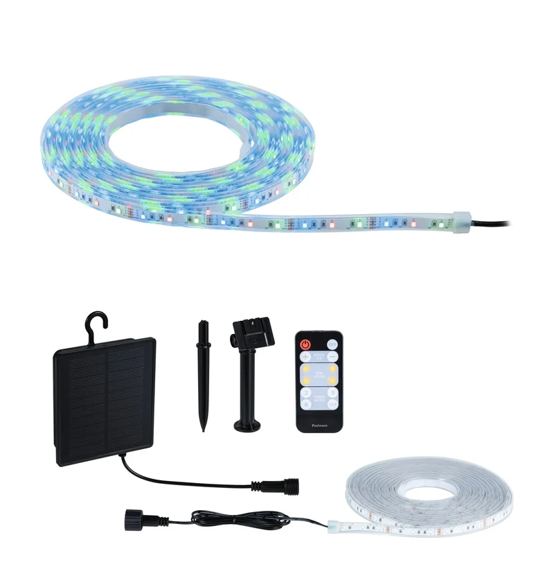 Paulmann LED Stripe Solar 5m IP44 3,2W 30lm/m 60 LEDs/m RGB