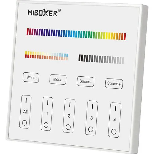 Funkdimmer-Einbau-Wandpanel RGB+CCT, 4-Kanal