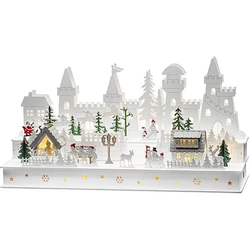 LED Holzsilhouette 'Burg' 3257-210