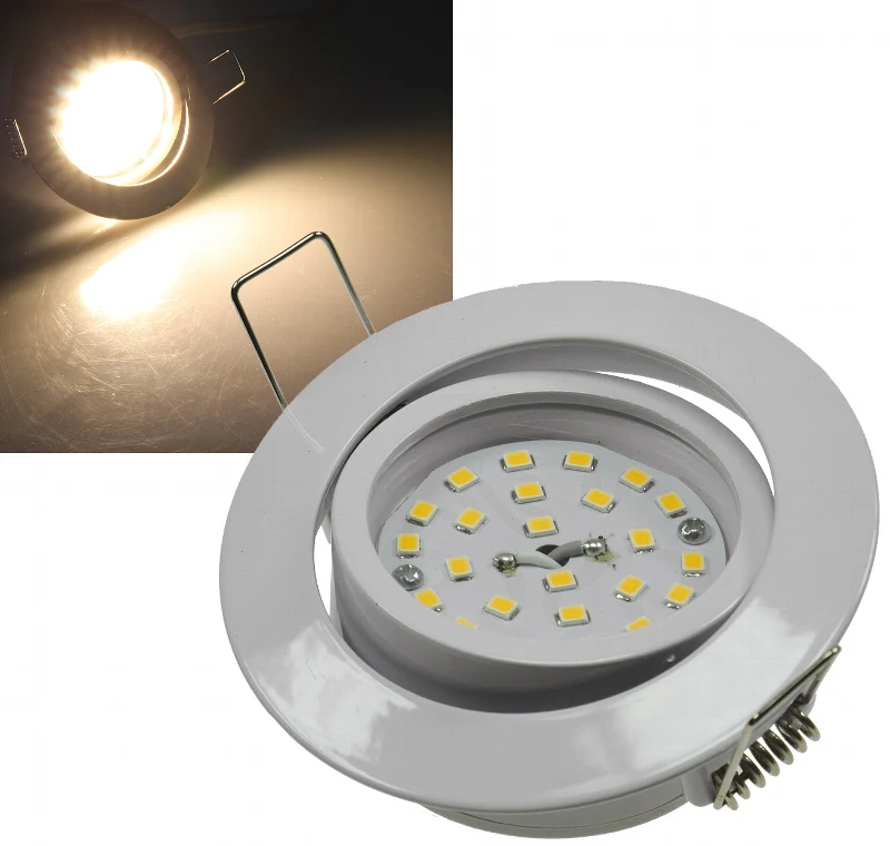 LED-Einbauleuchte "Flat-32dim" warmweiß 80x32mm, 5W, 420lm, weißes Gehäuse