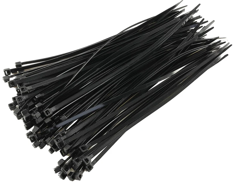 Kabelbinder 200mm x 3,5mm, schwarz 100er Pack, hohe Zugkraft, UV fest