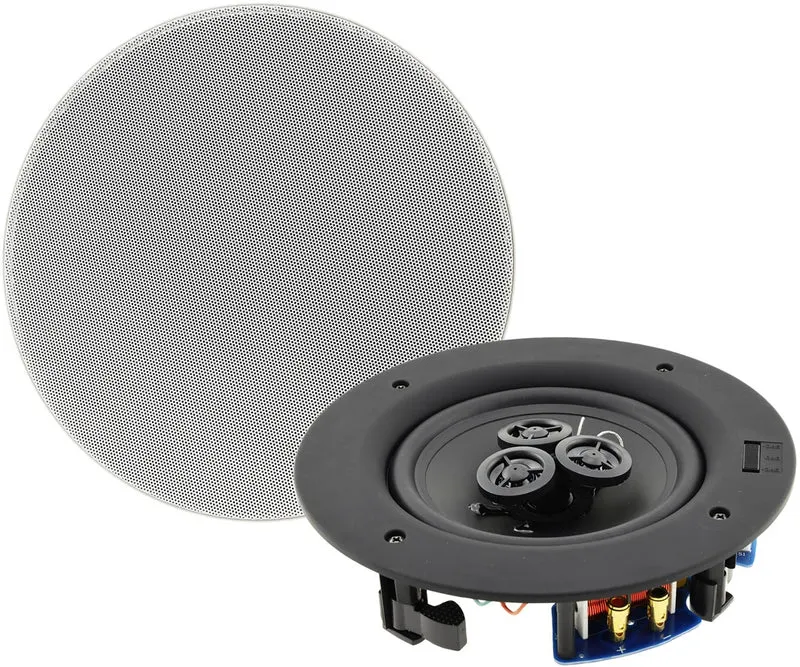 Einbaulautsprecher "CTE-30W ", 2-Wege 80W, 8Ohm, 234x67mm, Rund, weiß