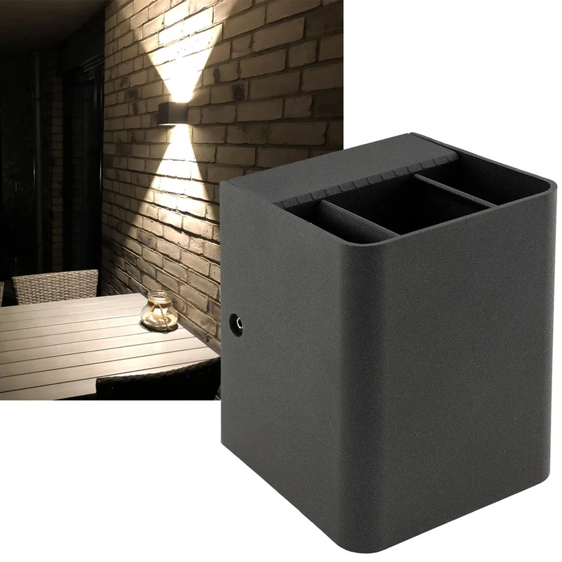 LED Wandleuchte "Fachada" IP54, 2x3W, 3000K, warmweiß