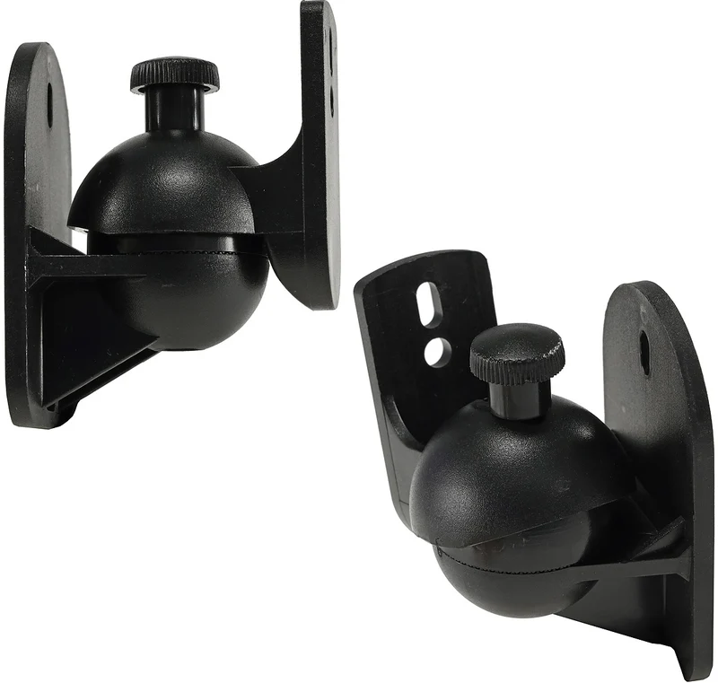 Wandhalter für Lautsprecher "CT-2 Black" dreh-/neigbar,max.5kg, schwarz, Paar