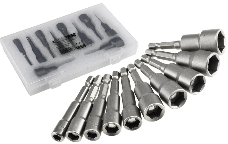Bitsatz Steckschlüssel MAGNETIC 10-tlg. 6, 7, 8, 9, 10, 11, 12, 13, 14, 15mm