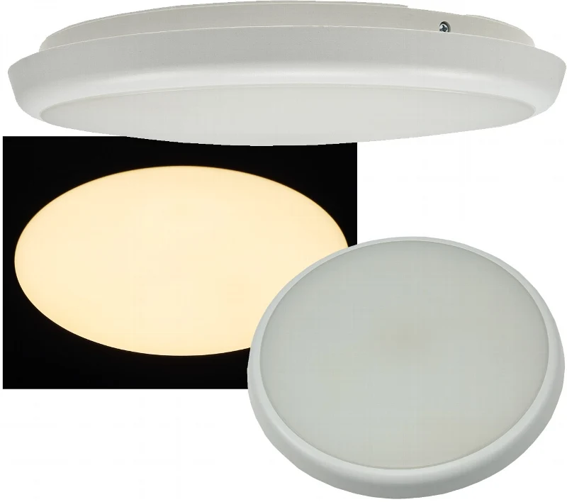 LED Deckenleuchte "SALAO 22 WW" IP54, 22W, 2000lm, 3000K, HF-Bewegungsm.