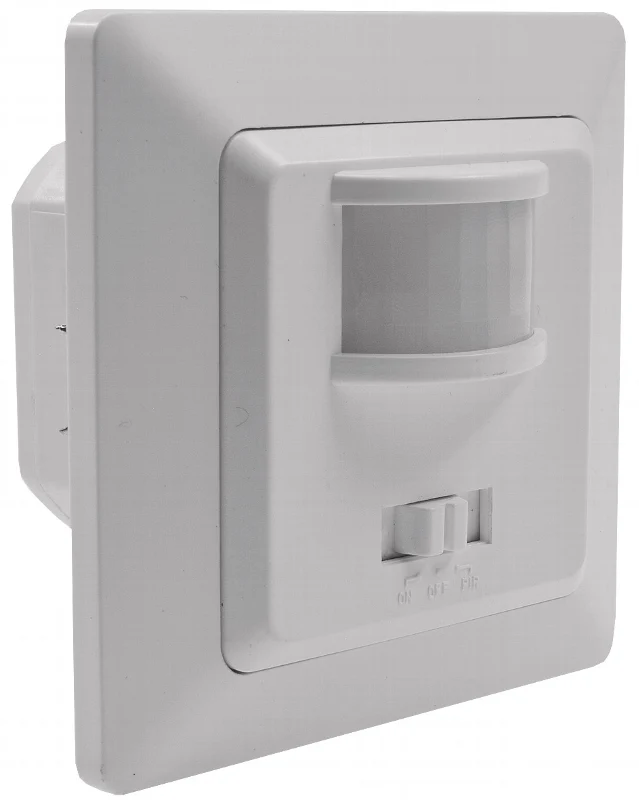 MILOS Bewegungsmelder, 160°, weiß matt 250V~, 400W, inkl. Rahmen, LED geeignet