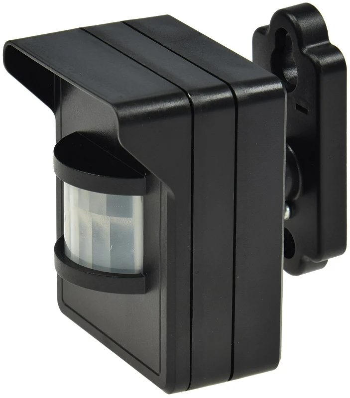 Funk-Bewegungsmelder für "Pilota Casa" IP44, 90°/8m PIR, schwarz, Aufputz