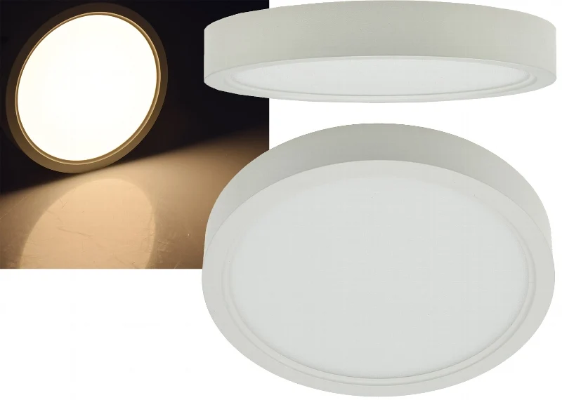 LED Deckenleuchte "Santano 12w" Ø 17cm, 12W, 940lm, 3000K warmweiß