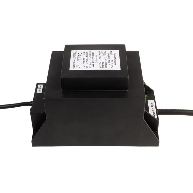 ABN LED Sicherheitstransformator 150VA/24V DC Schwarz Chrom