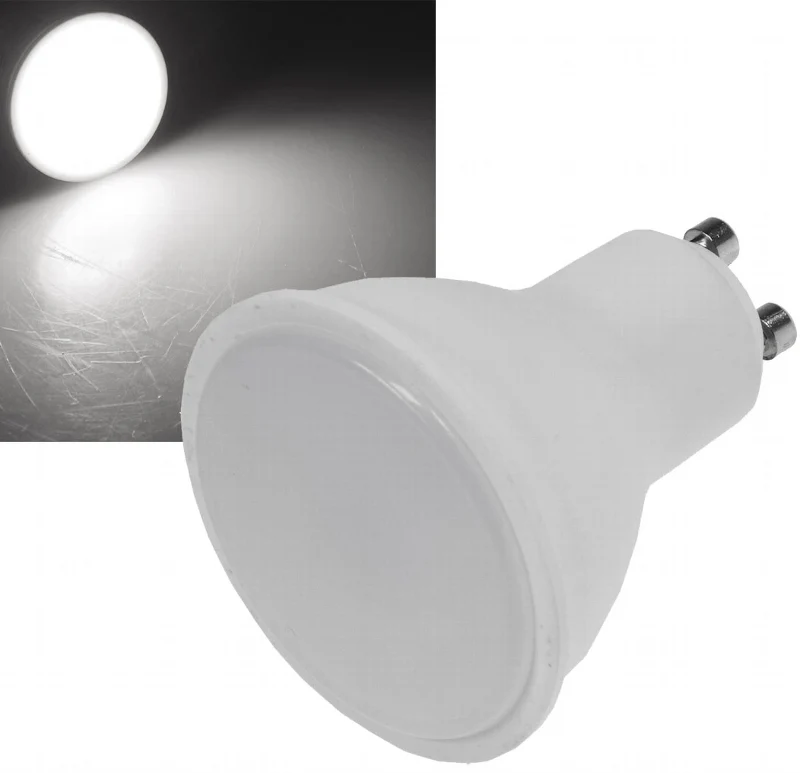 LED Strahler GU10 "H50" 3-Stufen-Dimm 4000k, 400lm, 230V/5W, 110°, neutralweiß