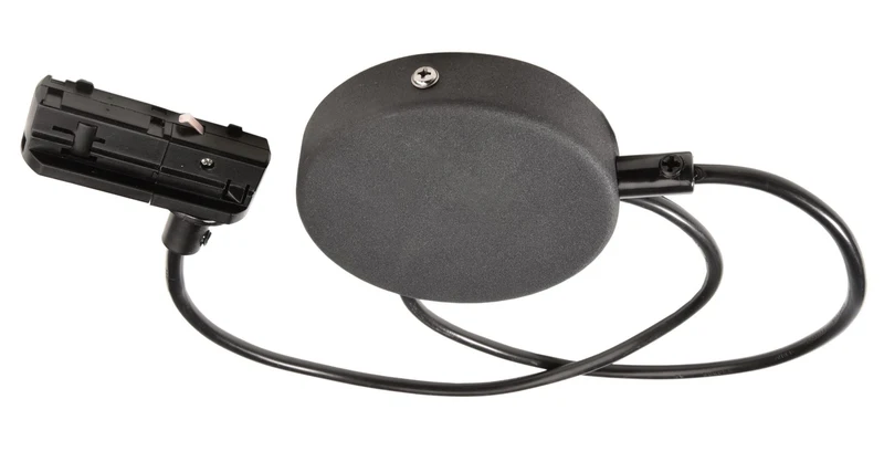 Deko-Light D One Flexeinspeiser mit Deckenbaldachin, schwarz