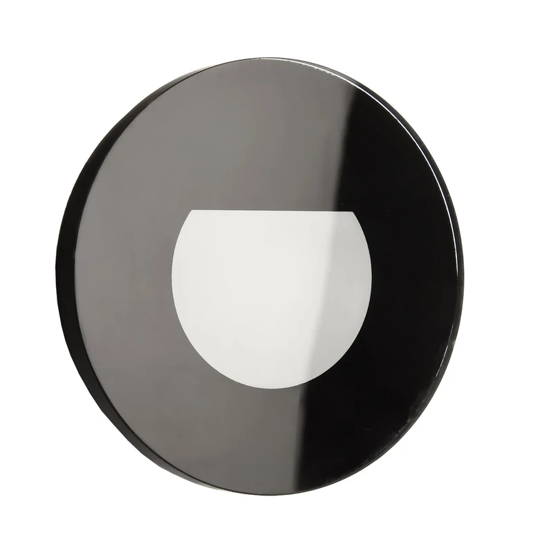 Deko-Light Glas-Abdeckung milchig rund schwarz für Alwaid