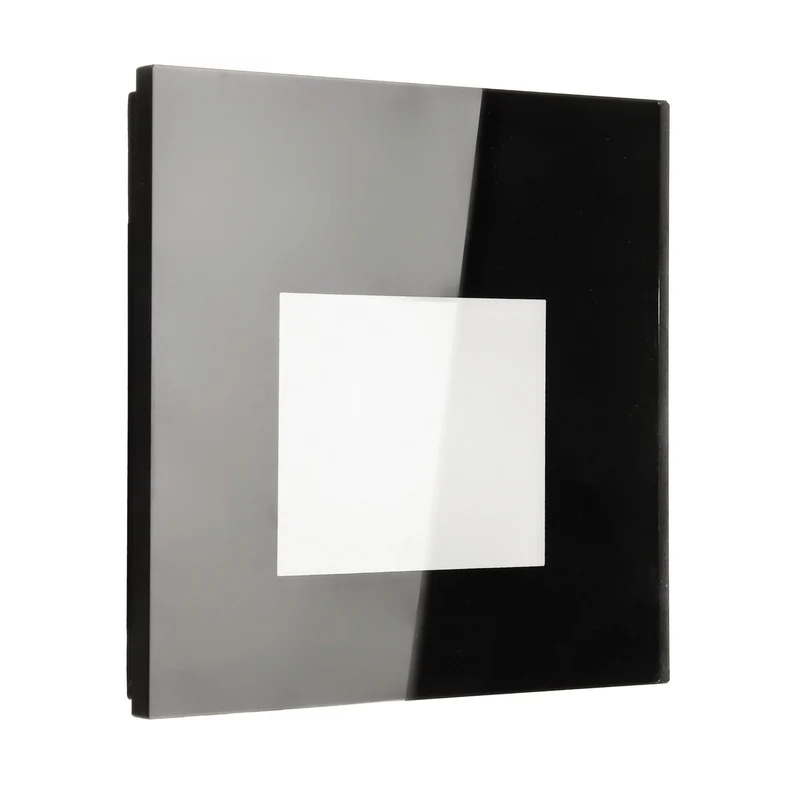 Deko-Light Glas-Abdeckung milchig eckig schwarz für Alwaid