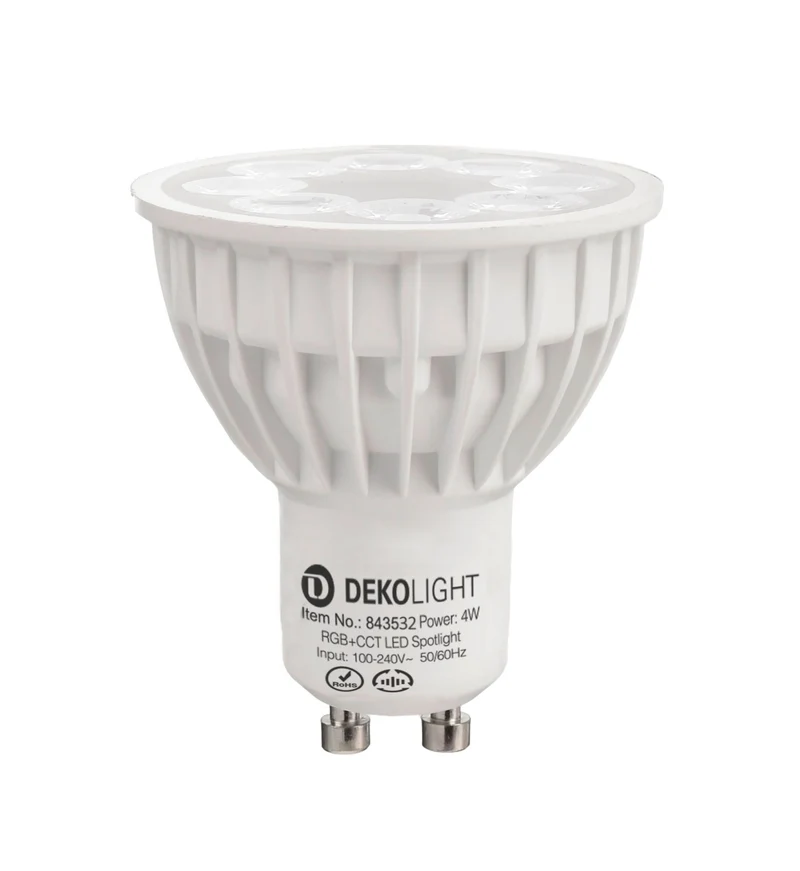 Deko-Light RF-smart, GU10, RF+Zigbee, 4 W, RGB+2700-6500 K, 25 Grad