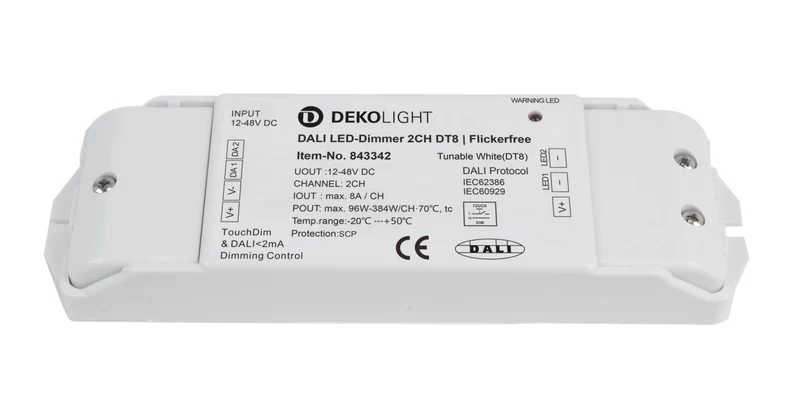 Deko-Light DALI 2 PWM Dimmer CV 2CH, 12-48V, 8A/CH, DT8