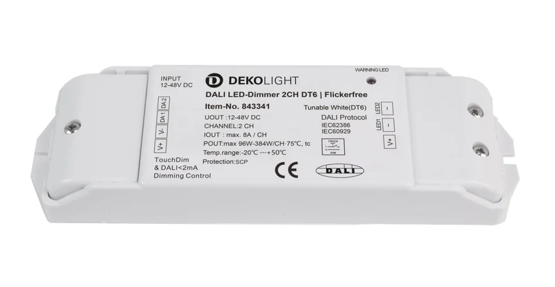 Deko-Light DALI 2 PWM Dimmer CV 2CH, 12-48V, 8A/CH, DT6