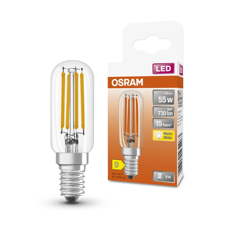 OSRAM LED Lampe LED SPECIAL T26 4.9W 827 Clear E14, 730 lm, 2700 K, Warmweiß