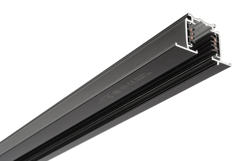 Deko-Light D Line DALI Einbaustromschiene mit Flügel 2m, schwarz